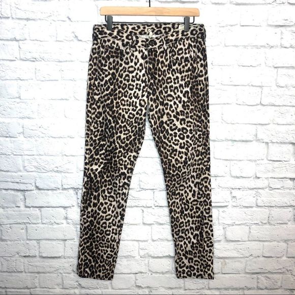rag & bone Snow Leopard Boyfriend Jeans - Picture 2 of 7